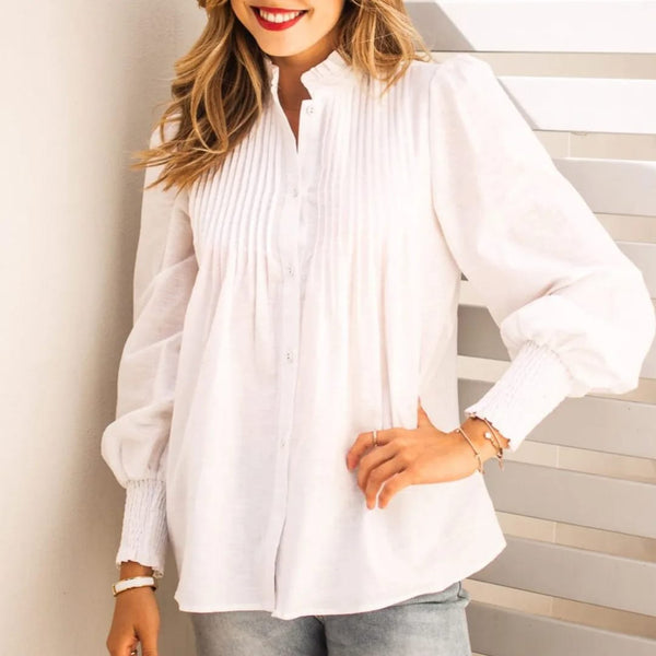White Linen Top