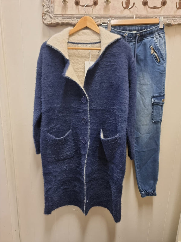Navy Coatigan