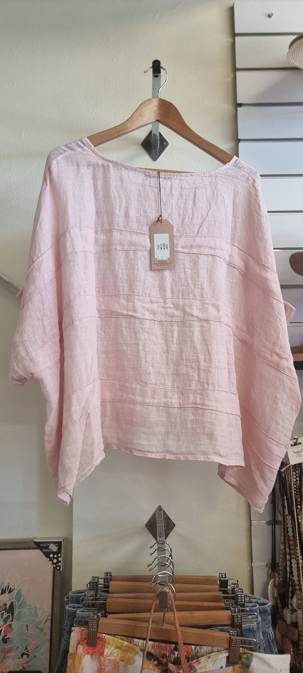 Blush Linen Top