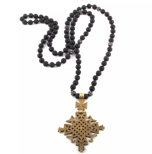 Tribal Necklace in dark Greys