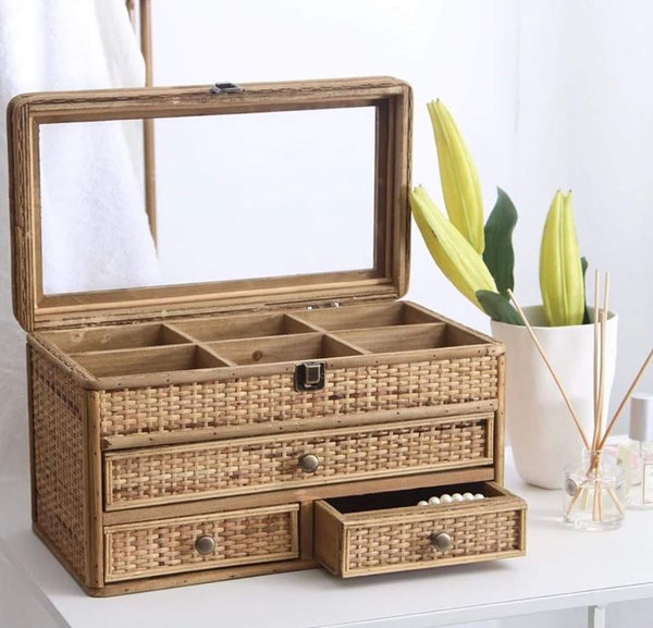 Rattan Jewellery Box