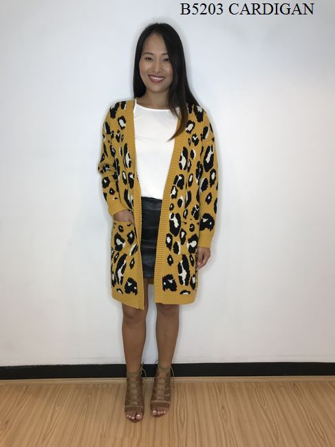 Mustard Leopard Knit